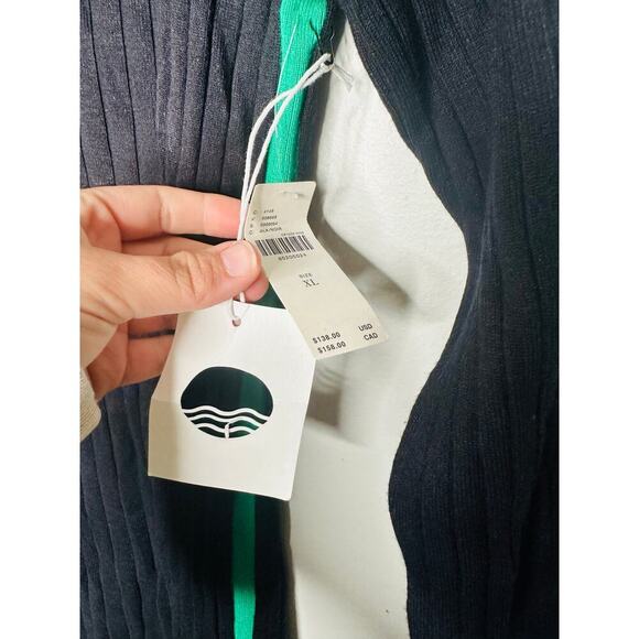 DAILY PRACTICE ANTHROPOLOGY Long-Sleeve Black Green Sporty Sweater Dress NWT XL - Picture 6 of 11